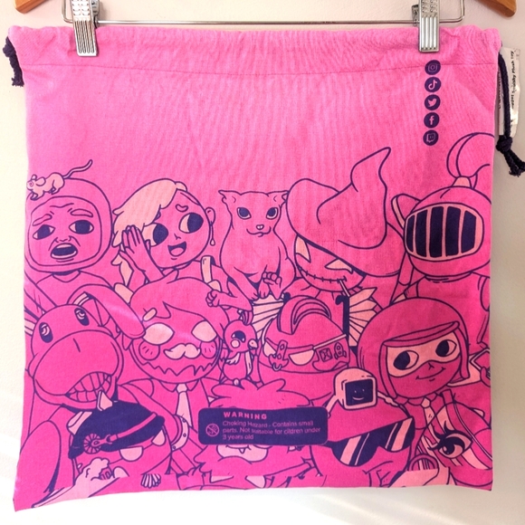 Makeship 2022 Collectable Pink Purple Jumbo Drawstring Bag - Picture 7 of 9